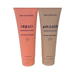 Repair and Smooth Foot Cream and Scrub Set - Pink and Tan